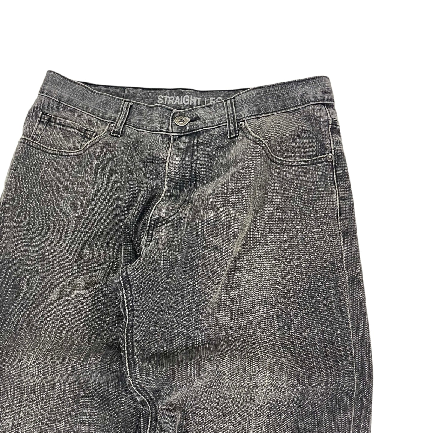 VINTAGE CHISEL GREY STRAIGHT LEG JEANS (34)