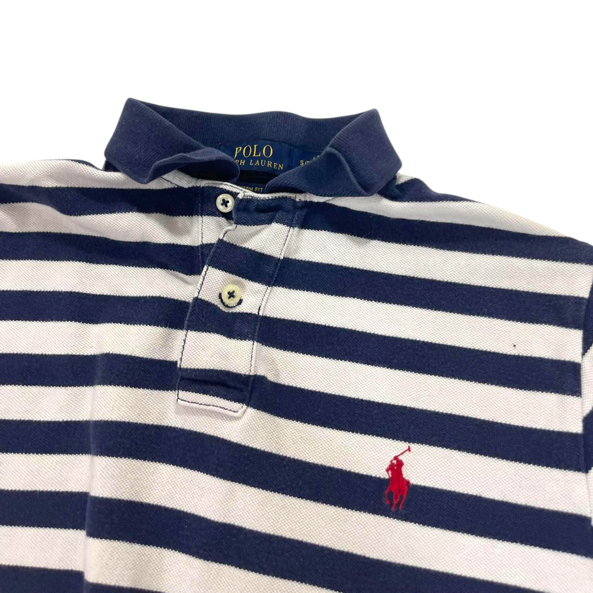 RALPH LAUREN STRIPED POLO SHIRT (S)