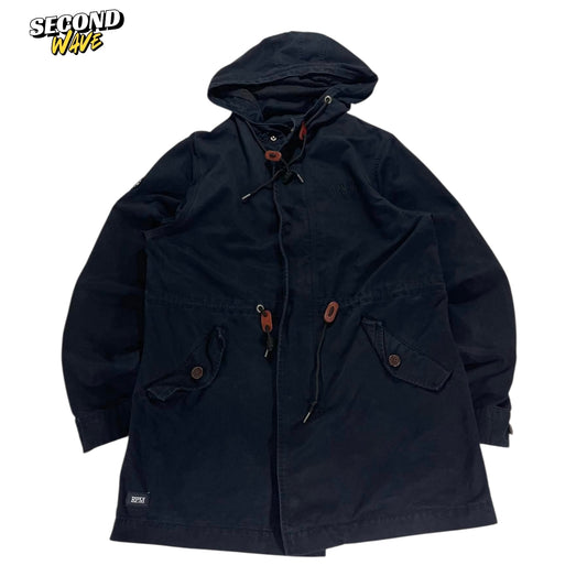 RPM NAVY BLACK HOODED JACKET (L)
