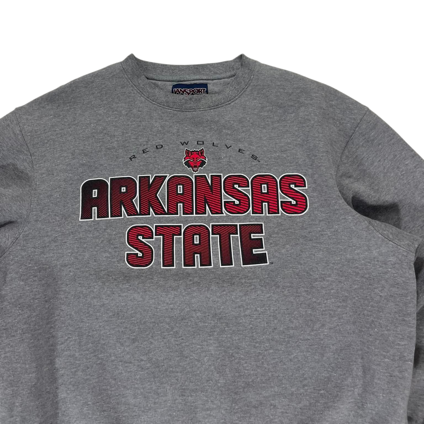GREY ARKANSAS STATE UNIVERSITY CREWNECK SWEATSHIRT (Boxy M)