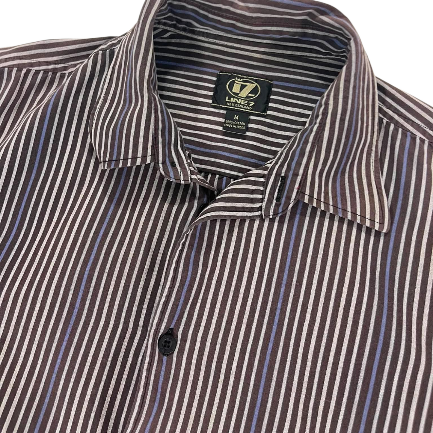 VINTAGE LINE7 LONG SLEEVE BUTTON UP SHIRT (M)
