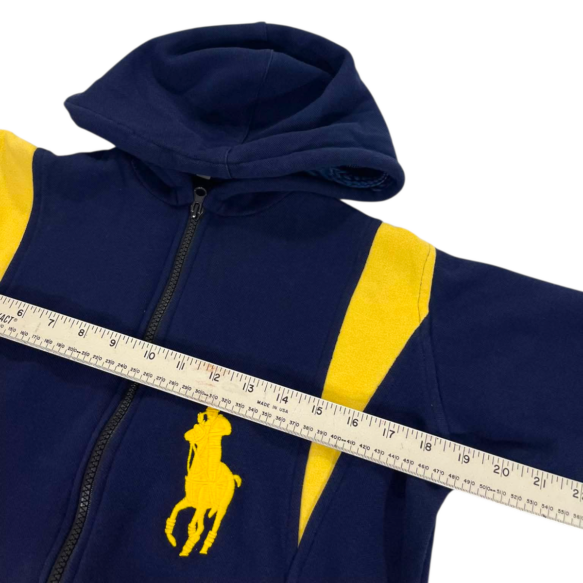 BL PONY NAVY ZIP UP HOODIE (S)