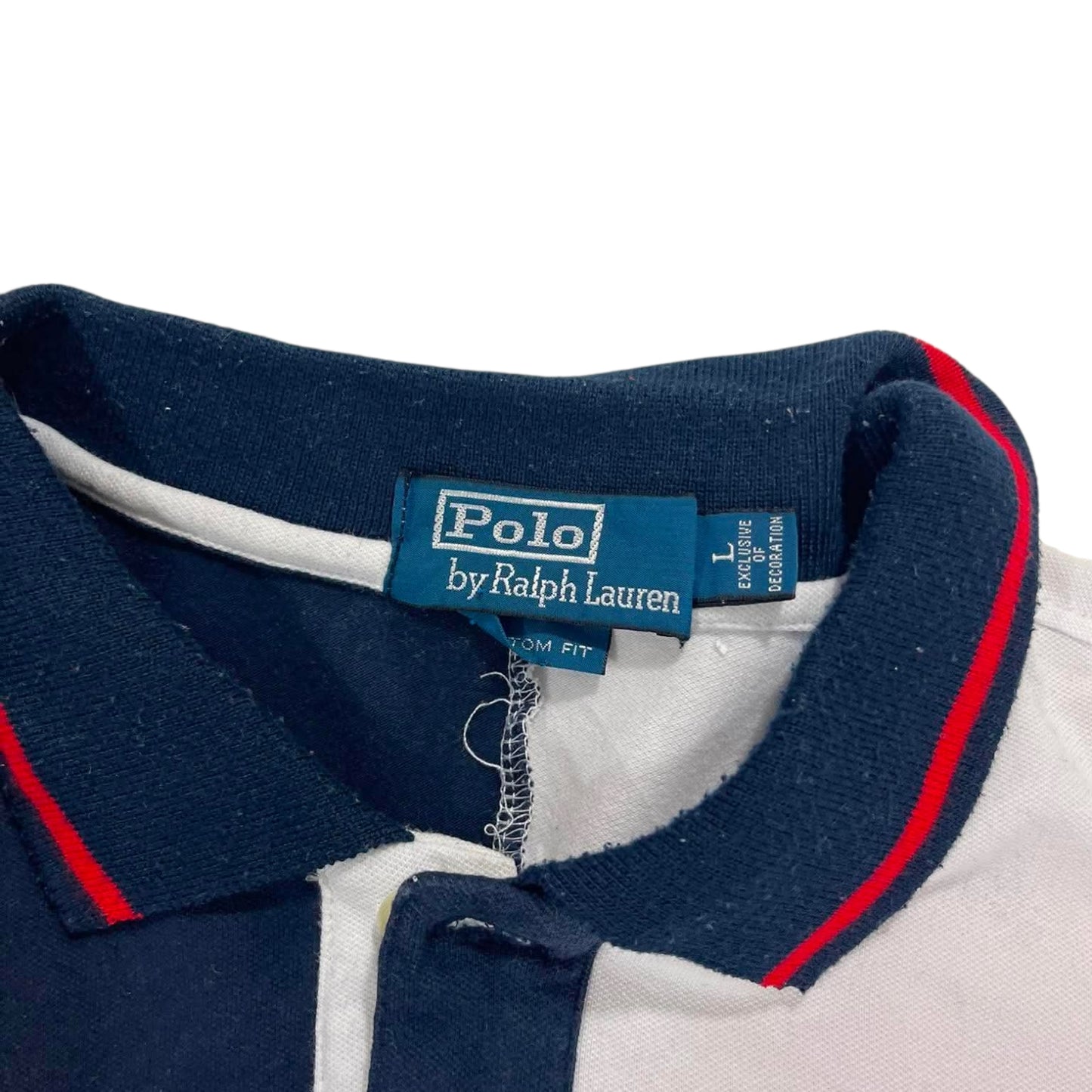 RALPH LAUREN MULTI COLOURED POLO SHIRT (M)