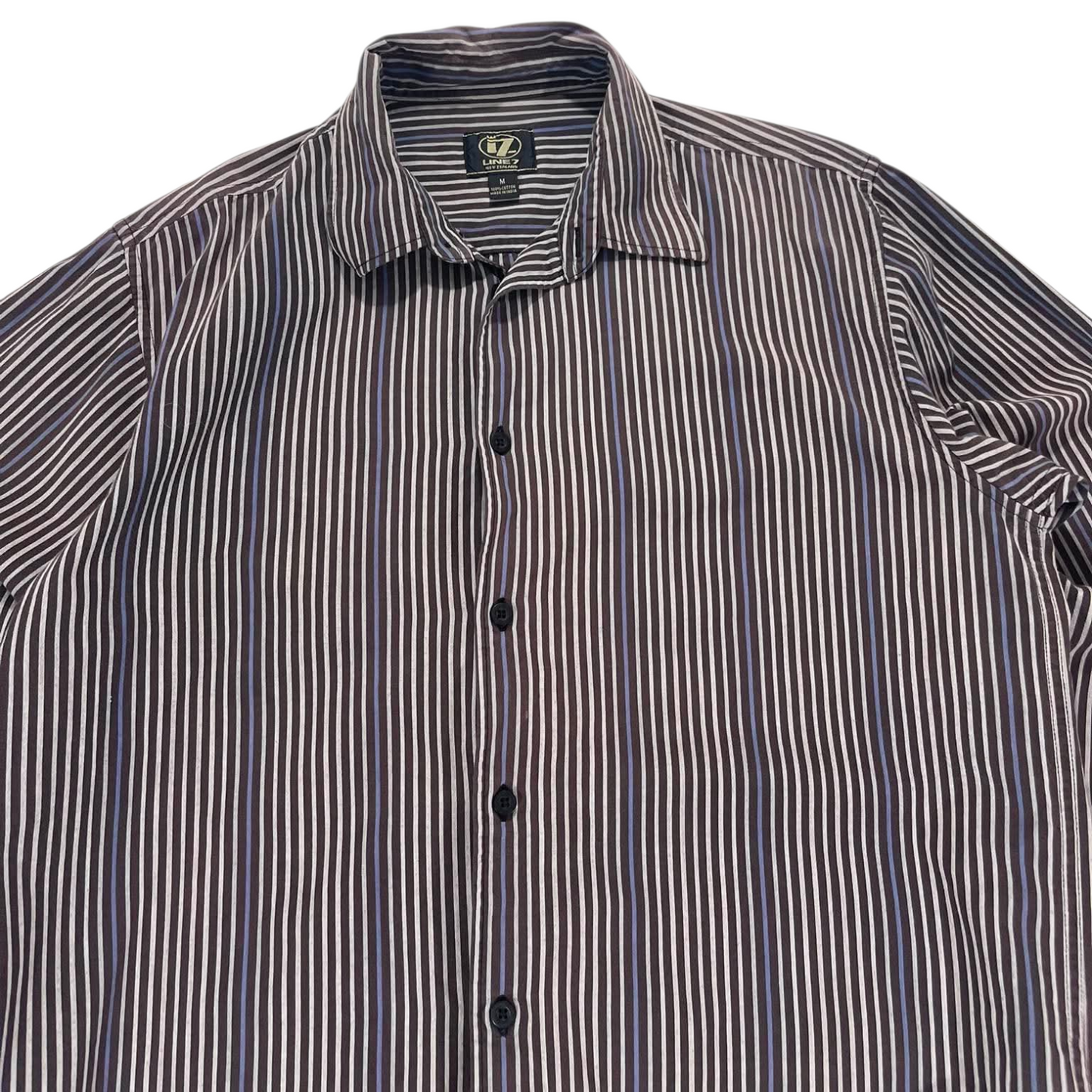VINTAGE LINE7 LONG SLEEVE BUTTON UP SHIRT (M)