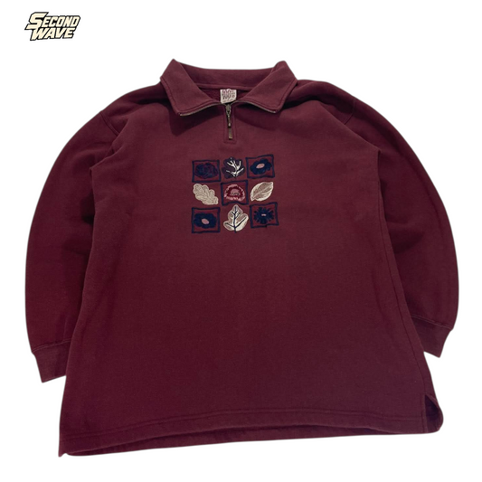 100% WEEKEND BURGUNDY QUARTER ZIP (S)