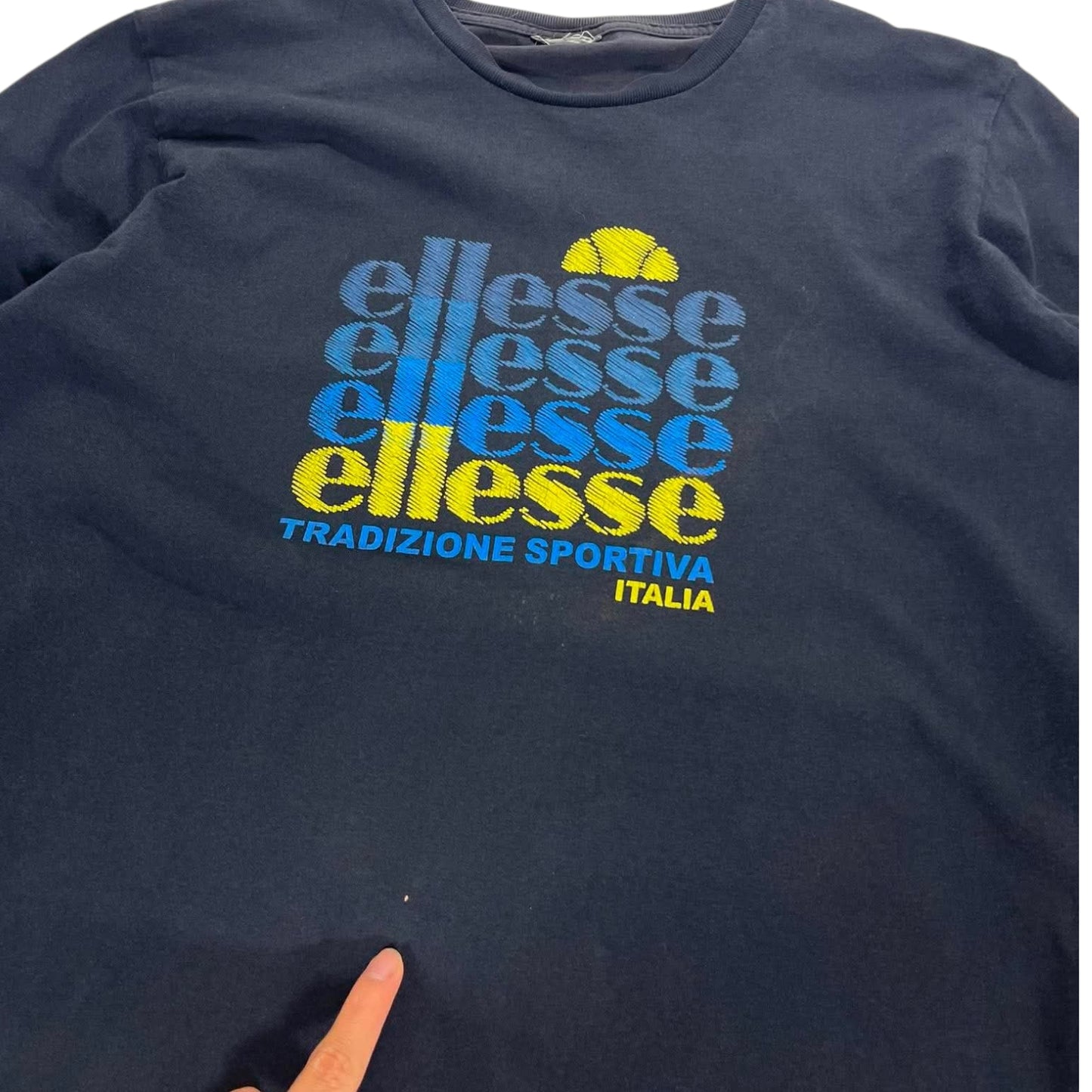VINTAGE ELLESSE NAVY LONG SLEEVE (M)