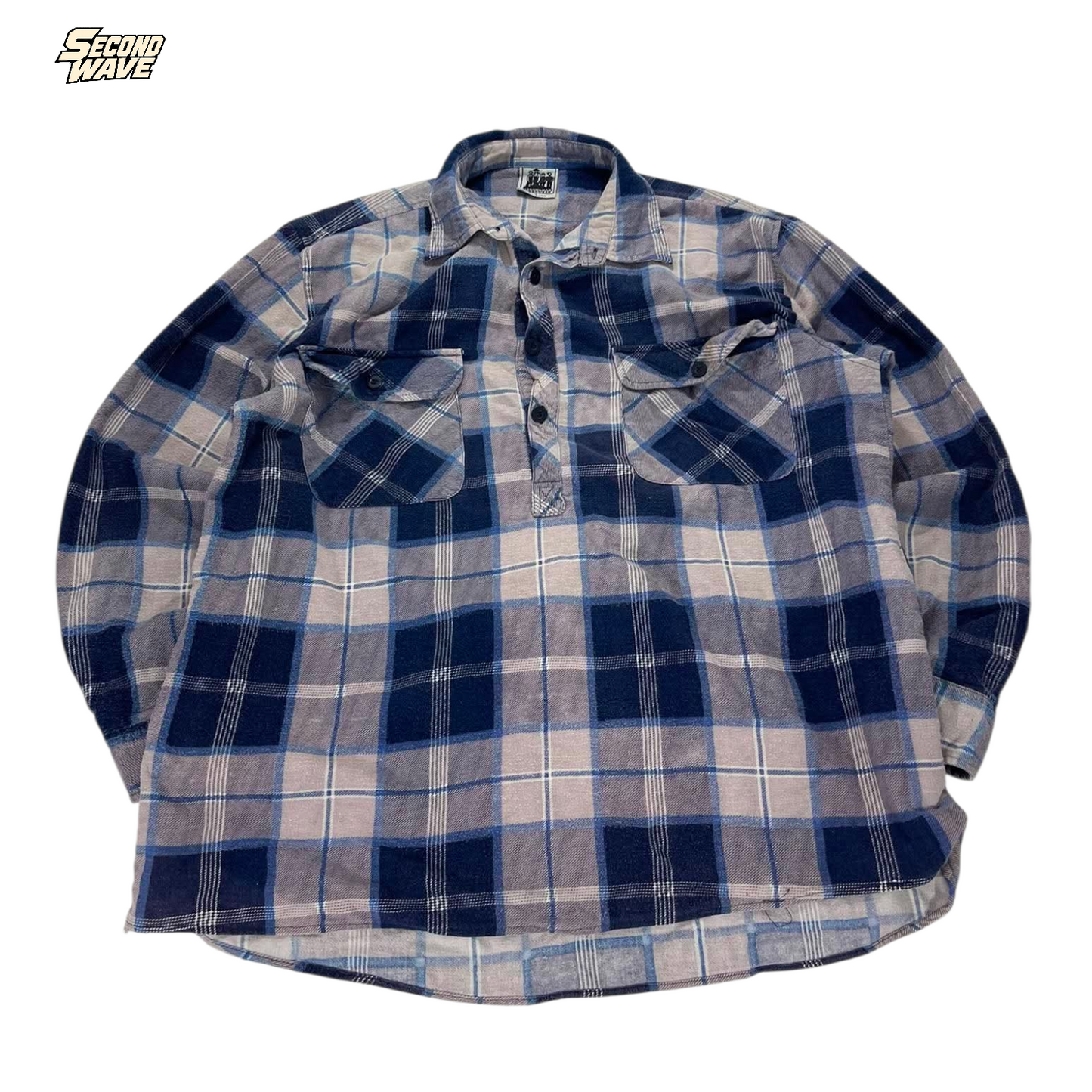 VINTAGE STRONGMAN PLAID FLANNEL (L)