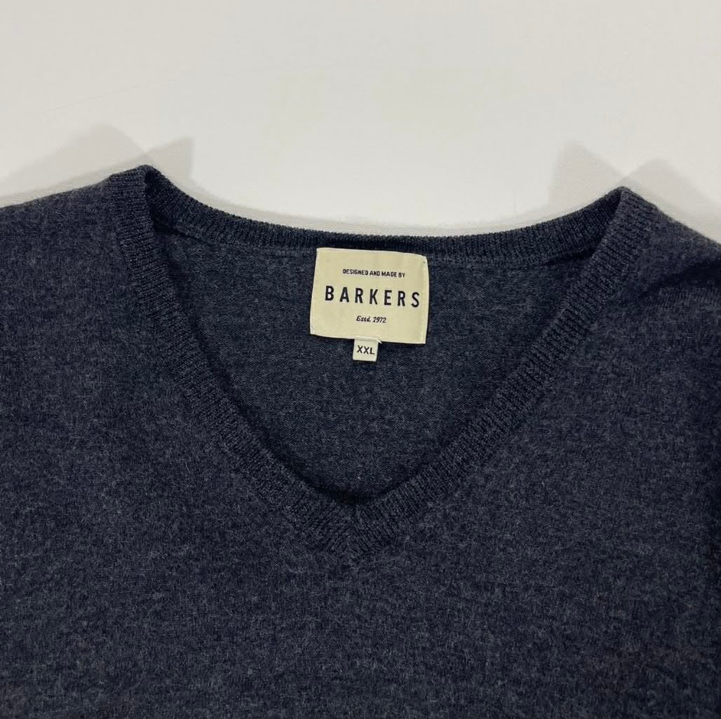 100% MERINO WOOL VINTAGE BARKERS V NE K JUMPER (XXL)