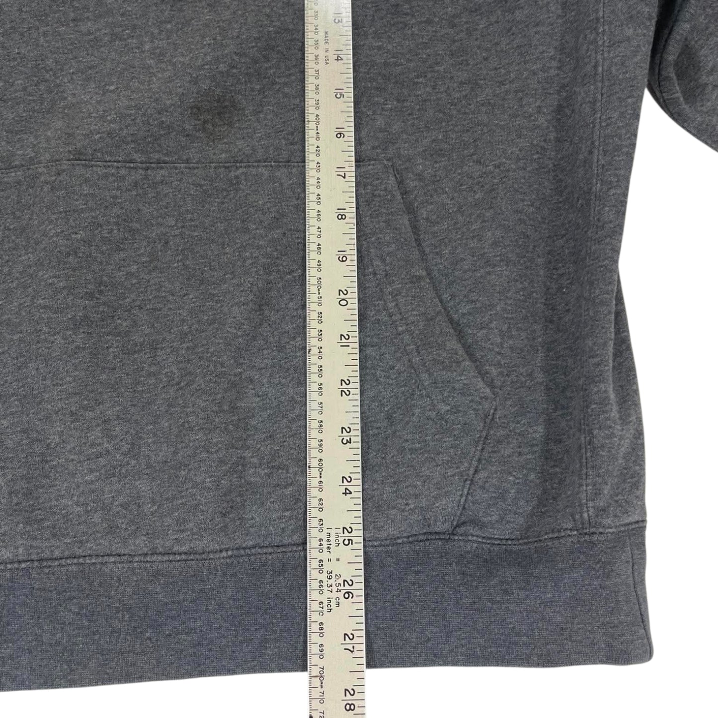 NIKE GREY HOODIE WITH EMBROIDERED LOGO (L)