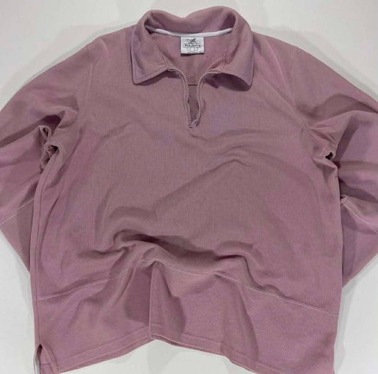 Y2K PICKABERRY PINK QUARTER ZIP SWEATSHIRT (XL)