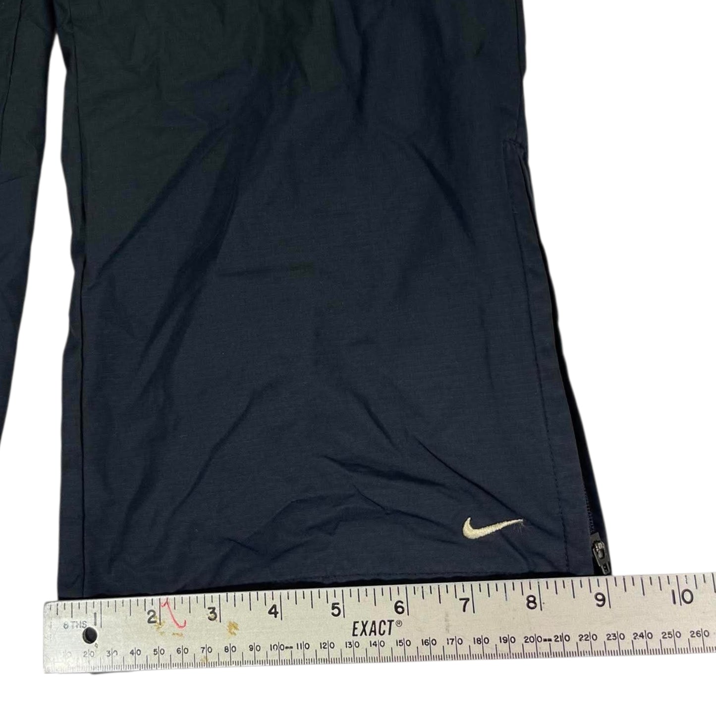 VINTAGE NIKE BLACK BAGGY WIDE LEG TRACK PANTS (M)