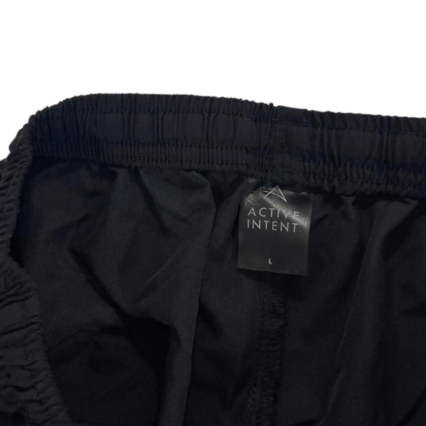 BLACK ACTIVE INTENT WIDE LEG TROUSERS (L)