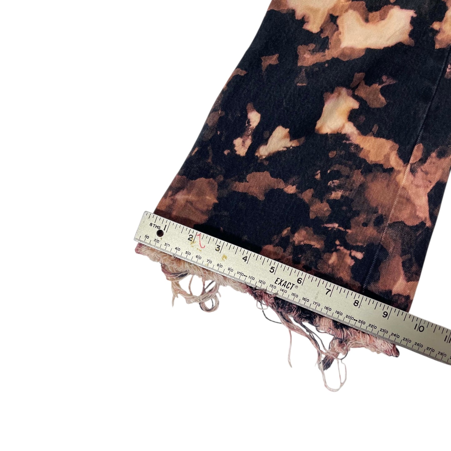VINTAGE LEVI'S BLACK & BROWN TIE-DYE FLARE JEANS (30)