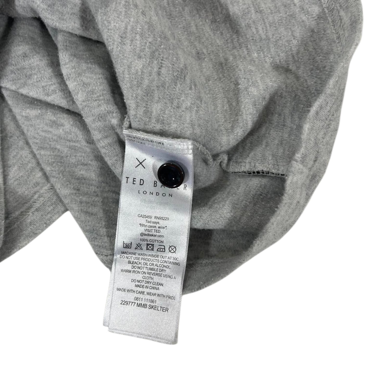 TED BAKER GREY POLO LONG SLEEVE (L)
