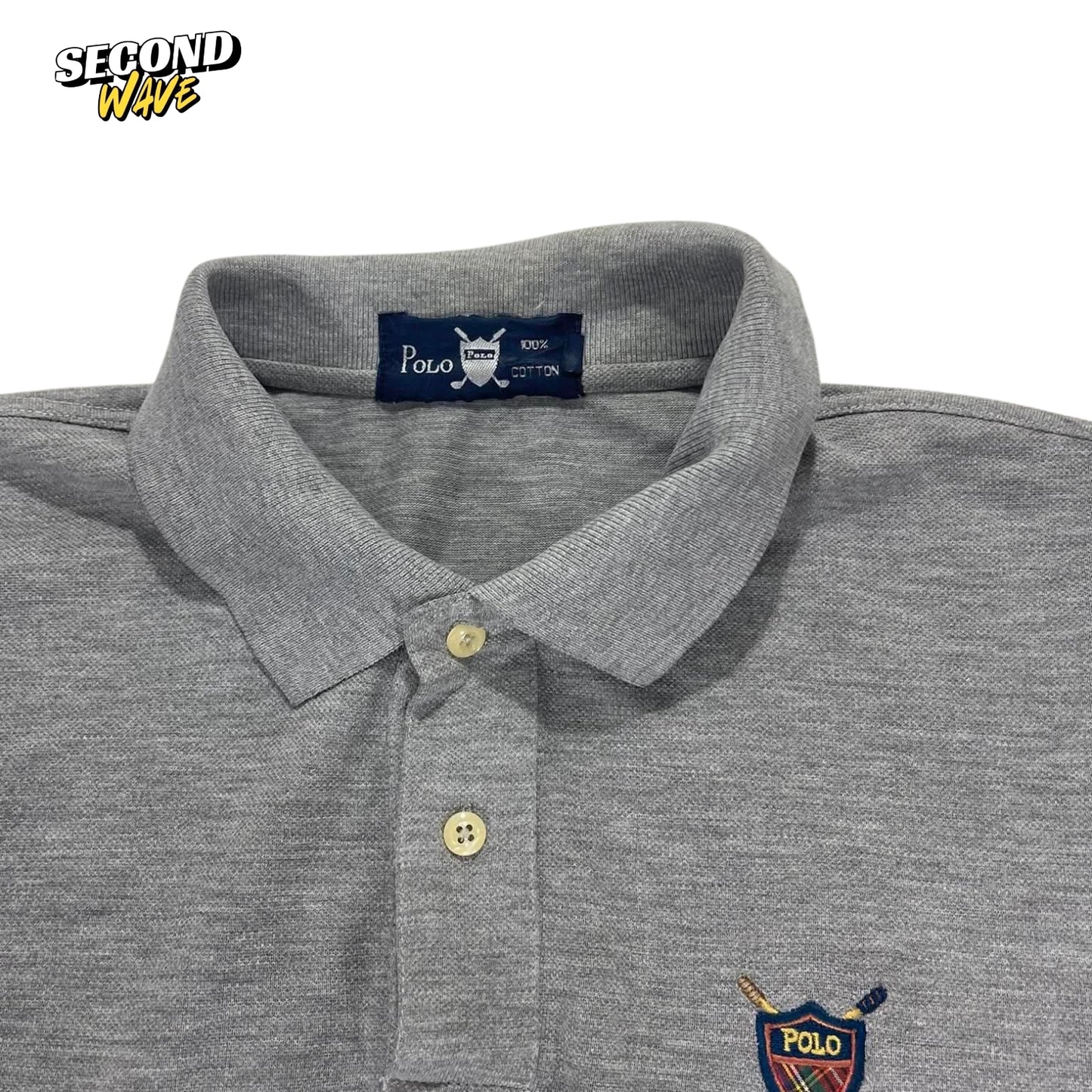 POLO GREY POLO SHIRT (L)