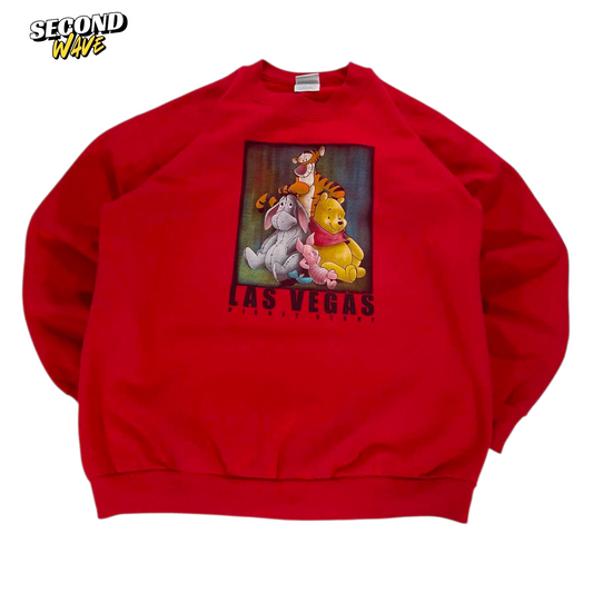 VINTAGE DISNEY WINNIE THE POOH RED CREWNECK SWEATSHIRT (M)