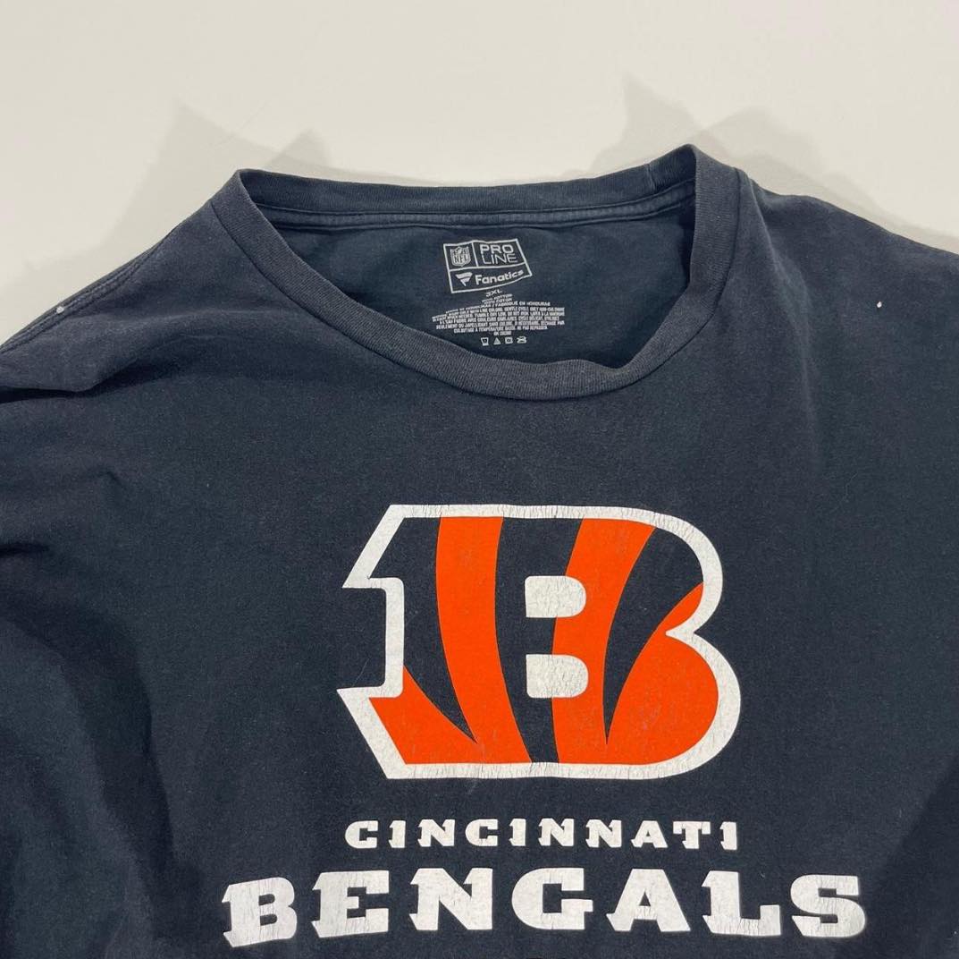 NFL CINCINNATI BENGALS NAVY BLUE COTTON T-SHIRT (XXL)