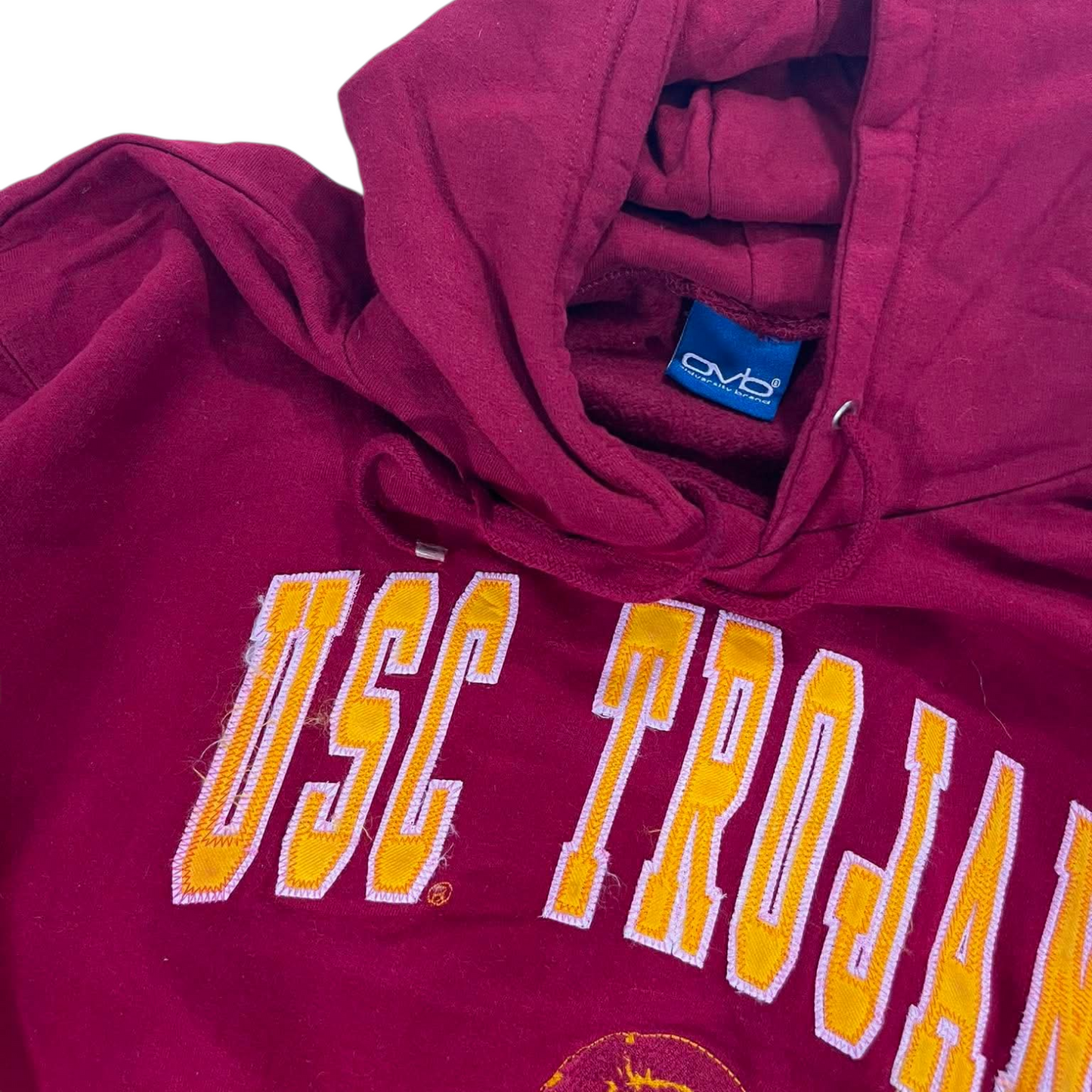 VINTAGE USC TROJANS RED HOODIE (XL)