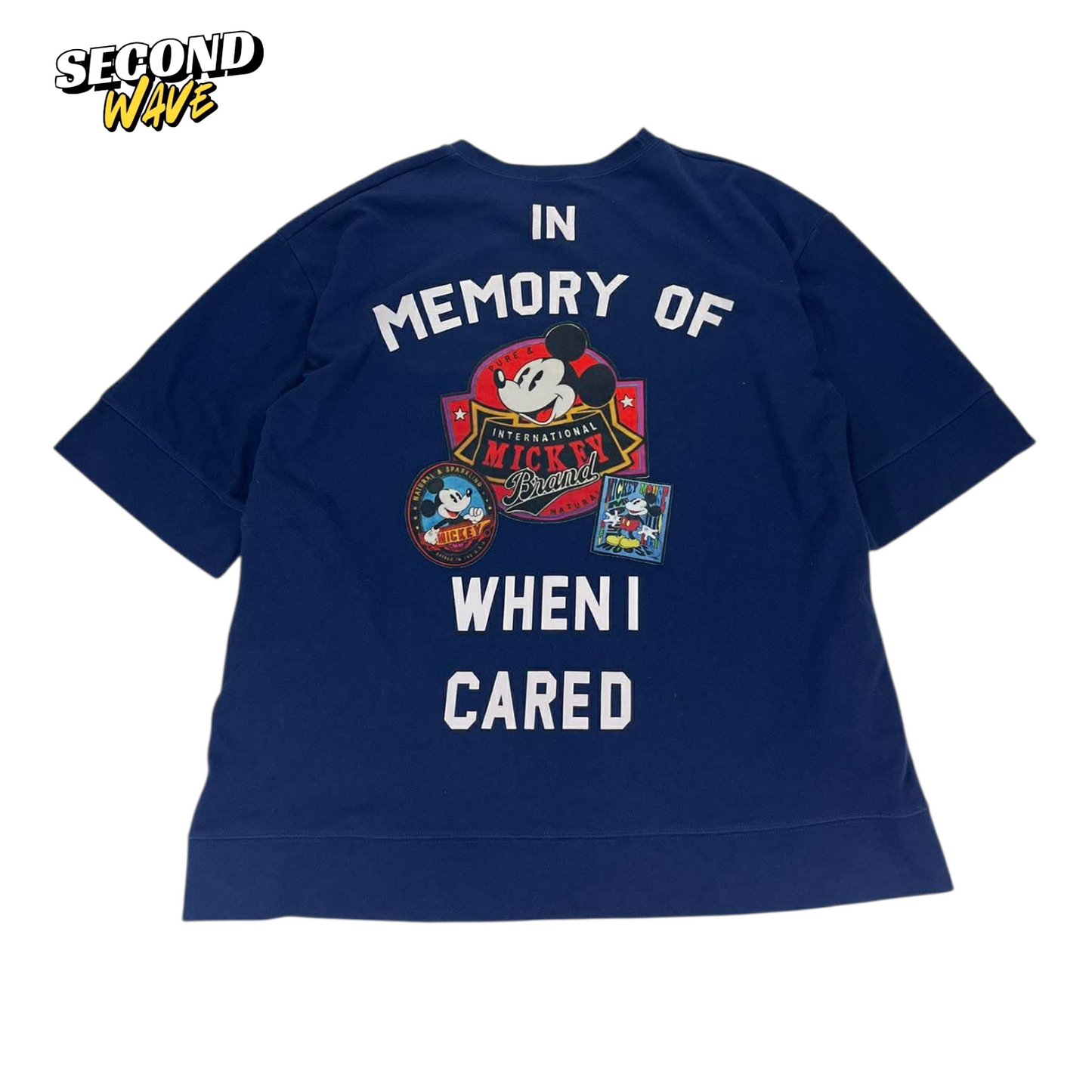 VINTAGE DISNEY MICKEY  MOUSE NAVY BLUE COTTON T-SHIRT (34)