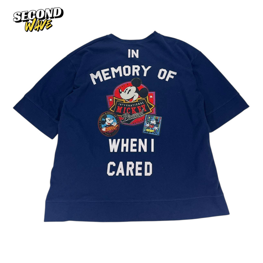 VINTAGE DISNEY MICKEY  MOUSE NAVY BLUE COTTON T-SHIRT (34)