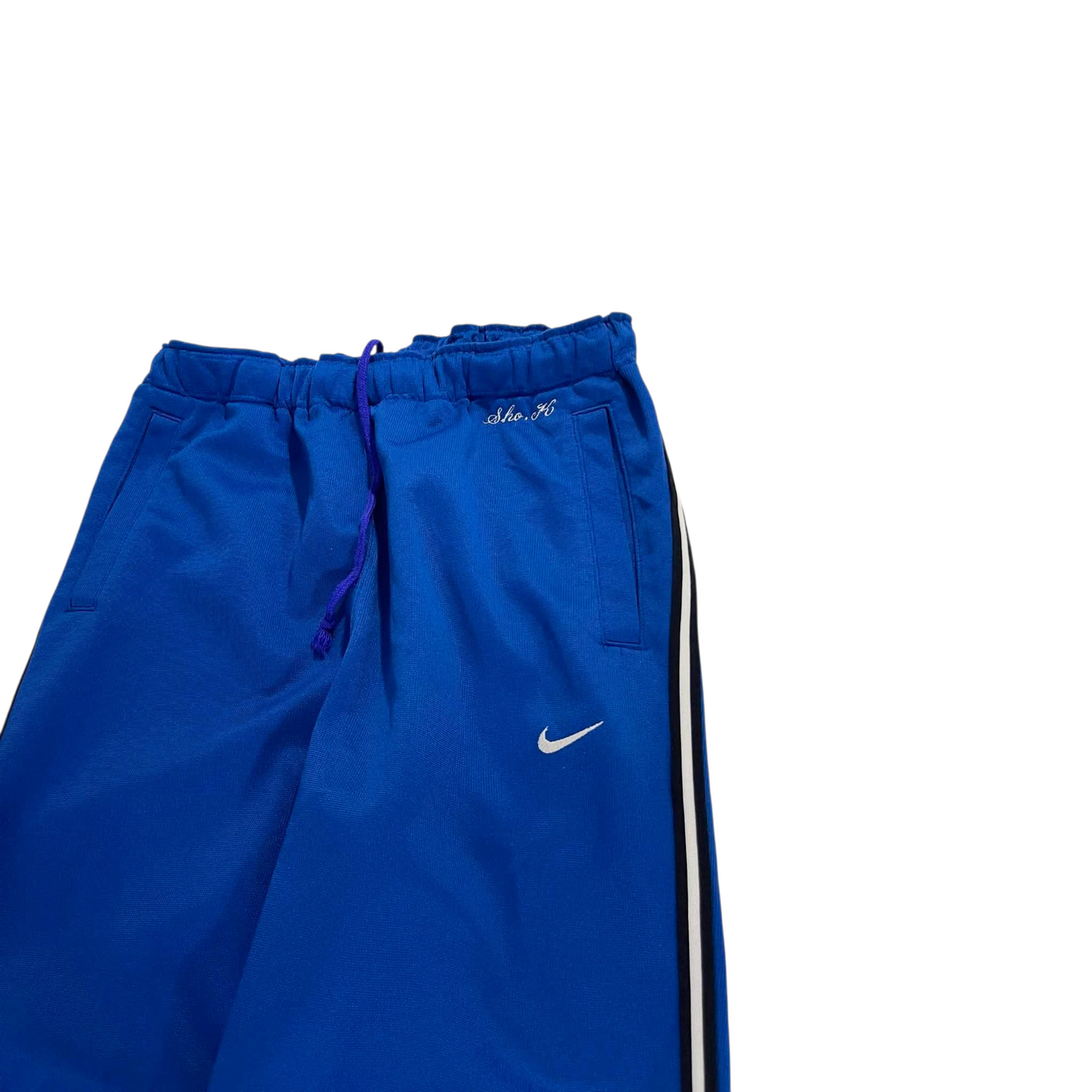 Y2K NIKE BAGGY BLUE TRACK PANTS (L) ⁸