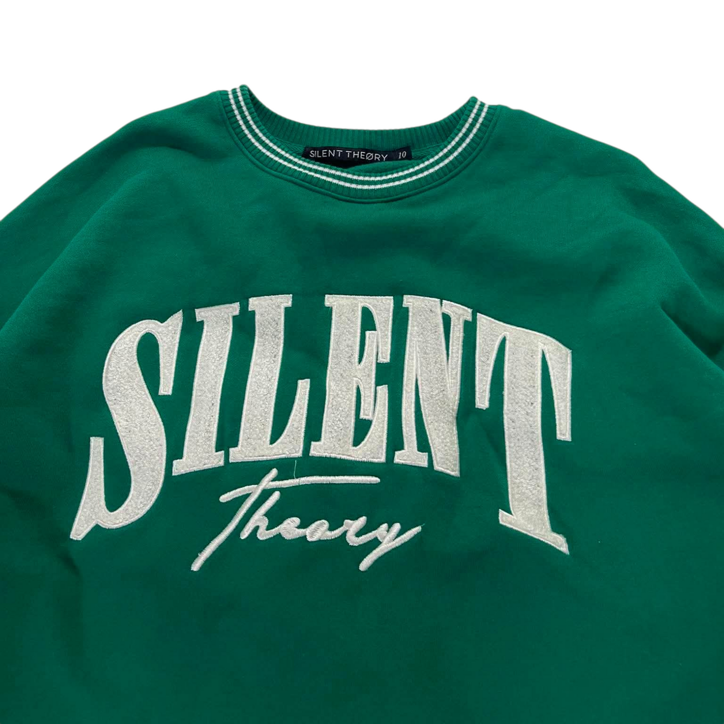 SILENT THEORY EMBROIDERED GREEN CREWNECK (10)