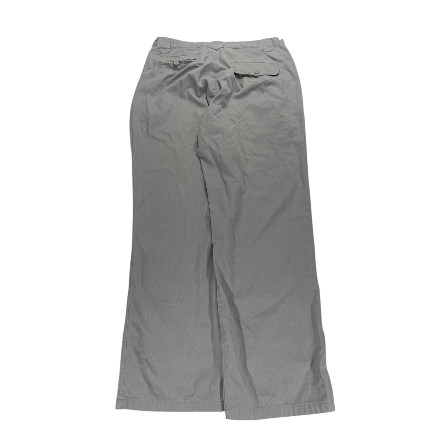 VINTAGE CHISEL GREY BAGGY WIDE LEG TROUSERS (32)