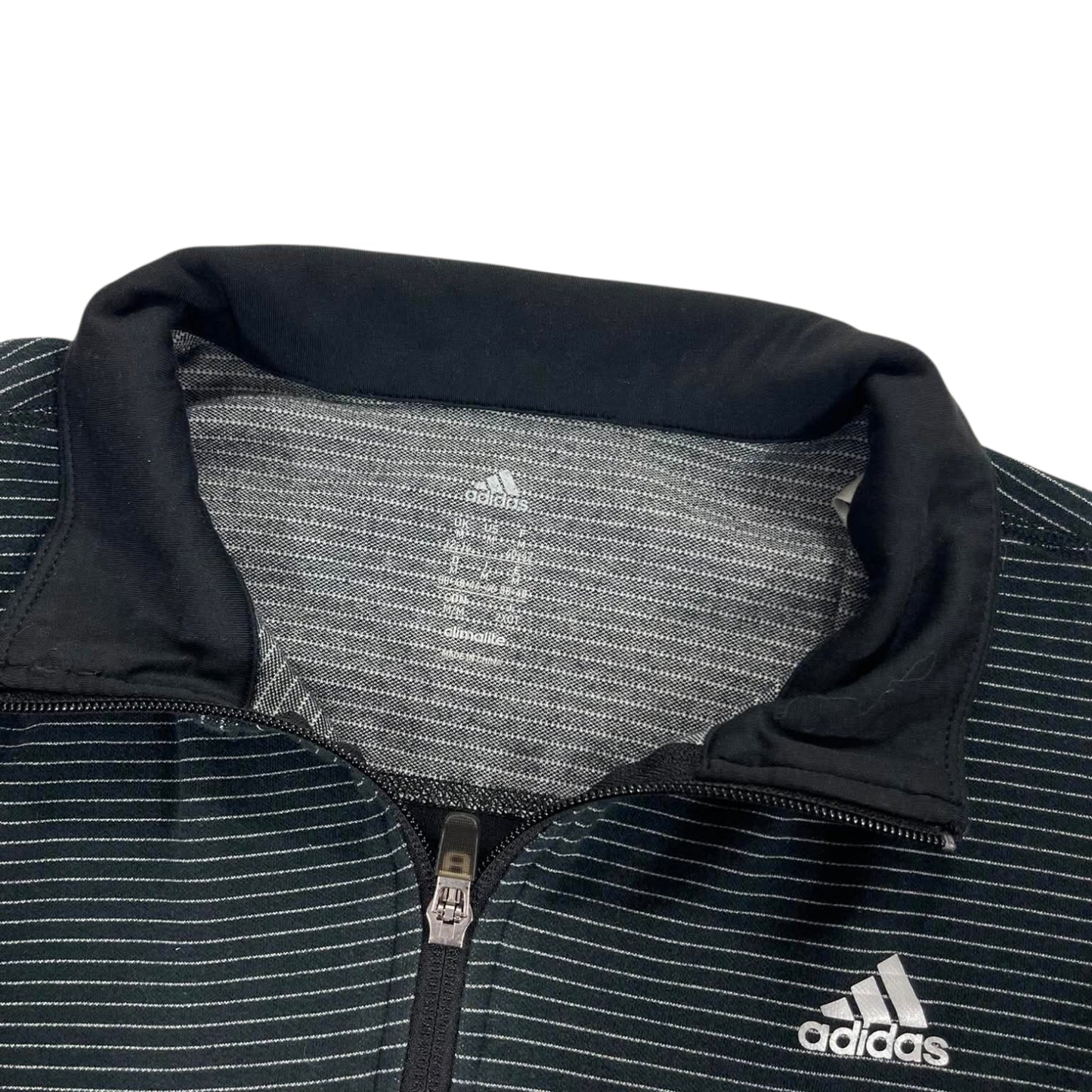 WOMENS ADIDAS BLACK QUARTER ZIP SWEATSHIRT (M)