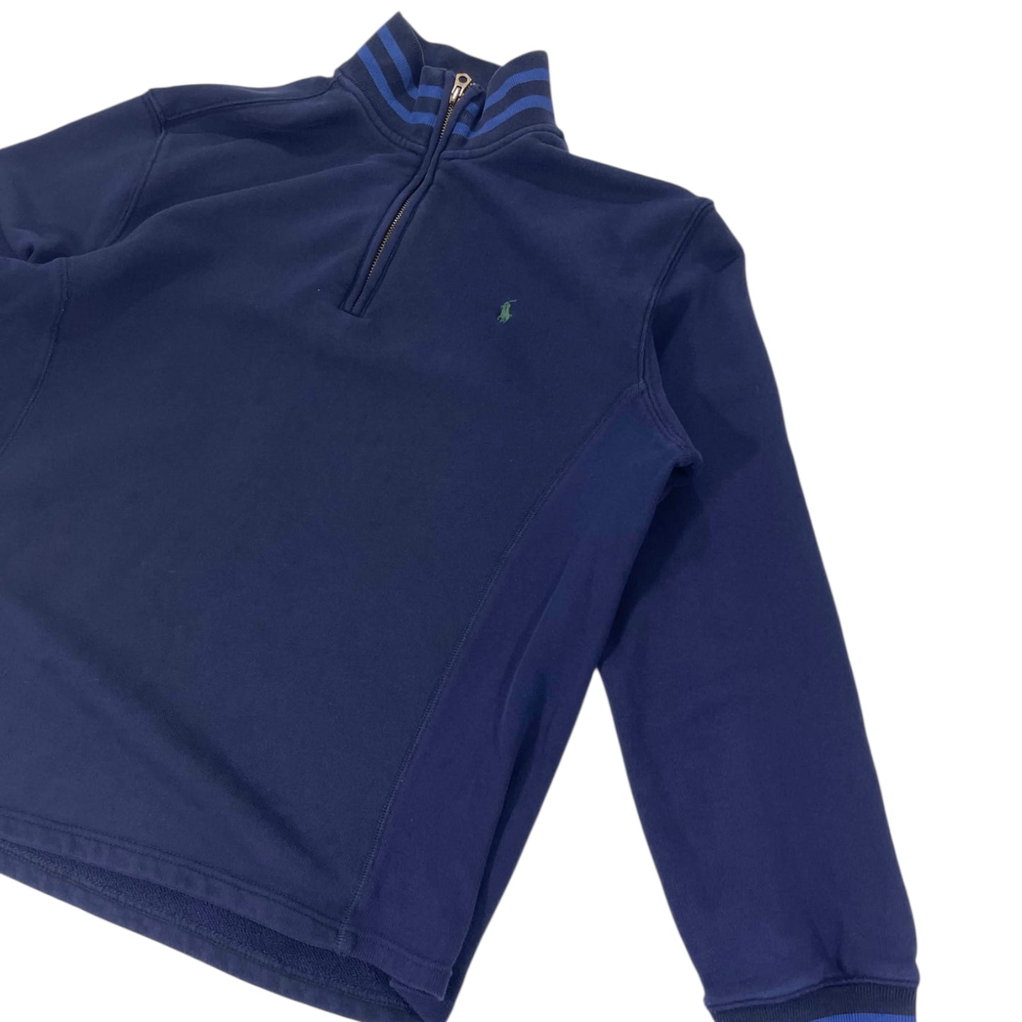 VINTAGE POLO RALPH LAUREN NAVY BLUE QUARTER ZIP (M-L)