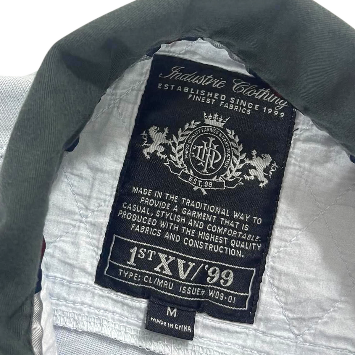Y2K INDUSTRIAL CLOTHING RUGBY POLO SHIRT (M)