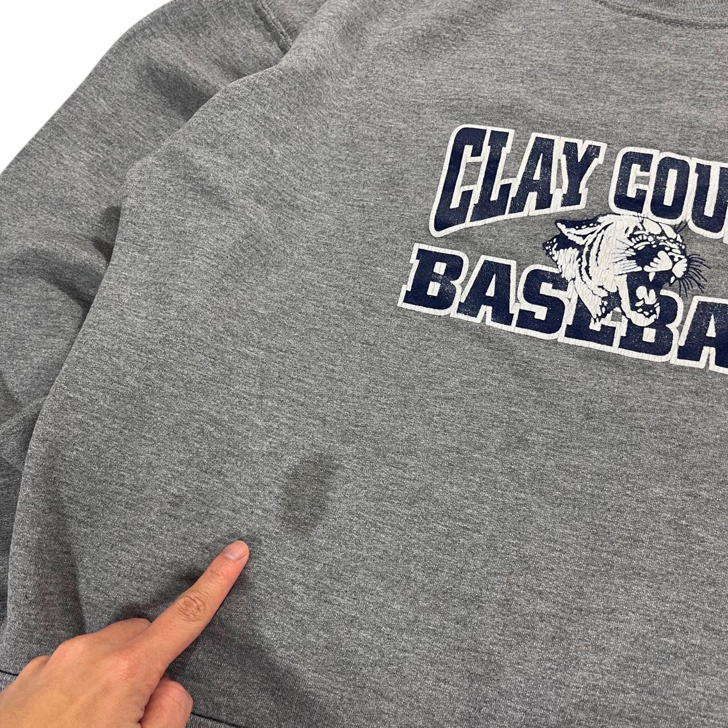 90S JERZEES CLAY COUNTY BASEBALL CREWNECK (M)