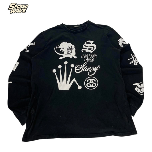 STÜSSY BLACK LONG SLEEVE (XL)