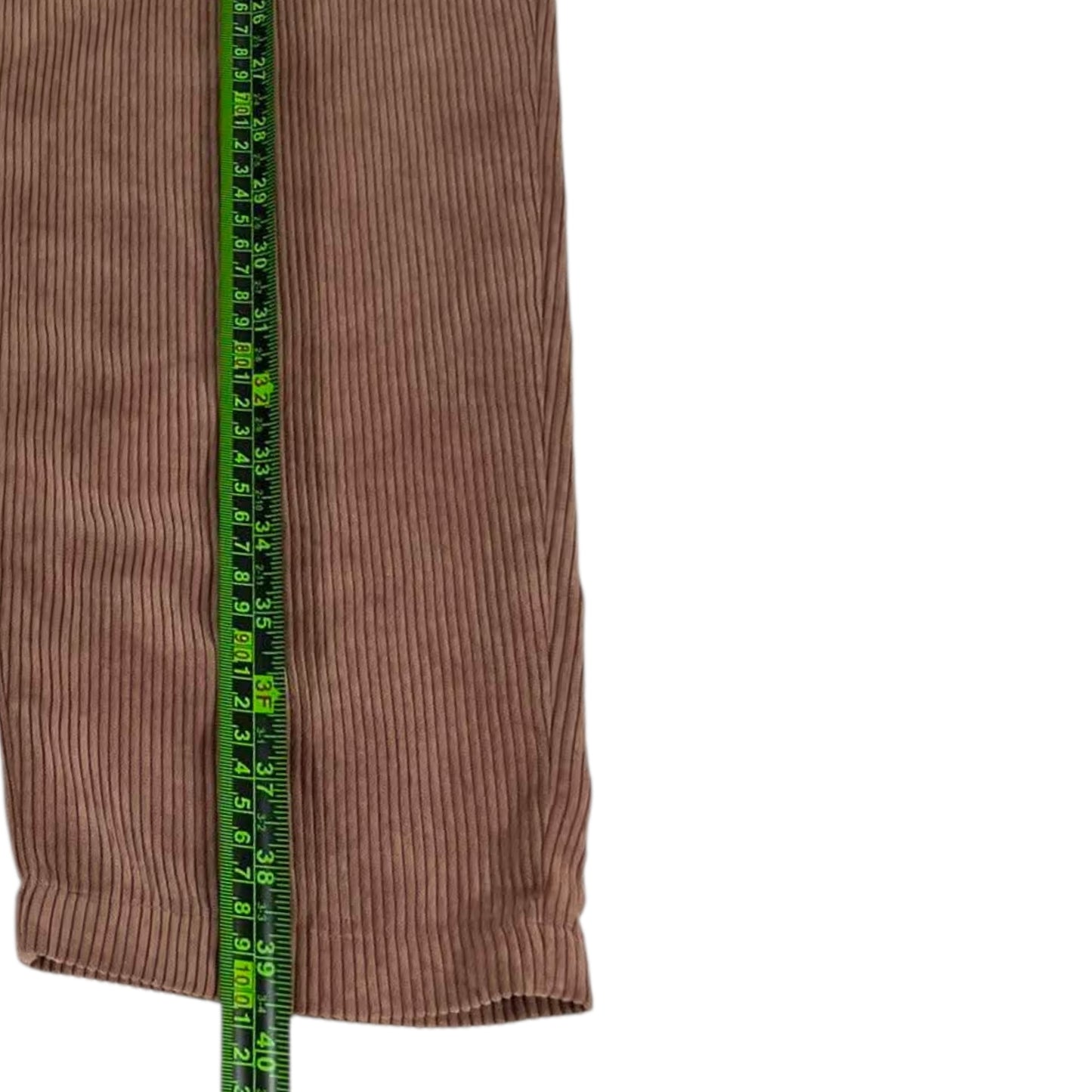 WOMENS COTTON ON BROWN CORDUROY WIDE LEG TROUSERS (28)