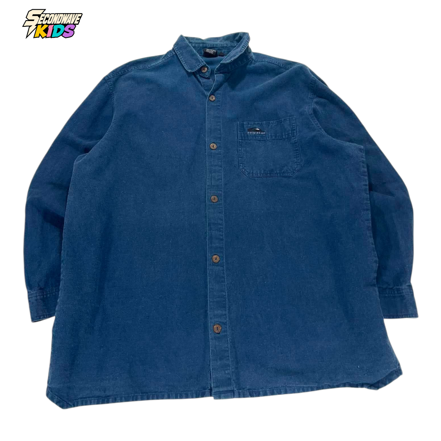 QUIKSILVER DENIM BUTTON UP (XL)