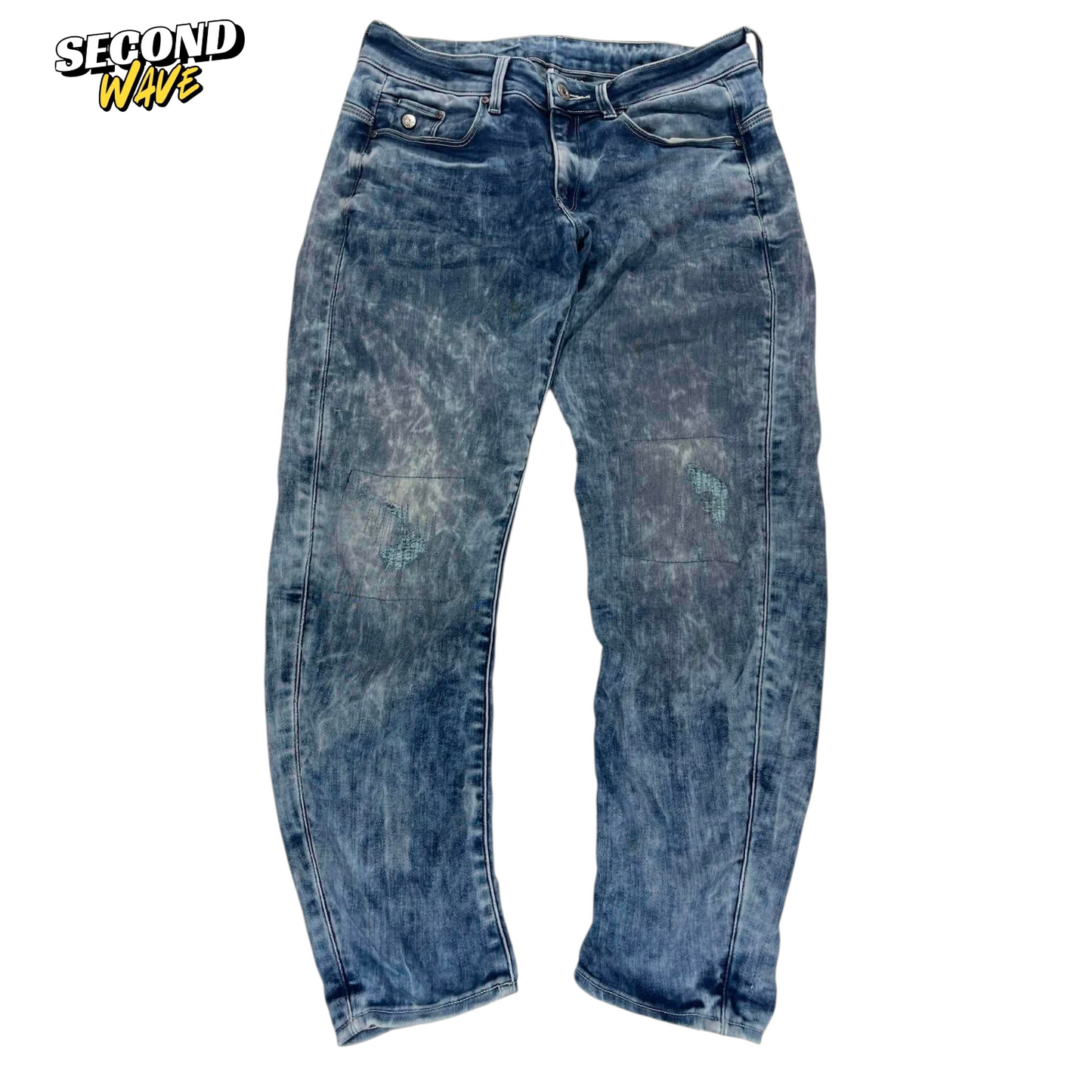 G-STAR RAW BLUE ACID WASH JEANS (30)