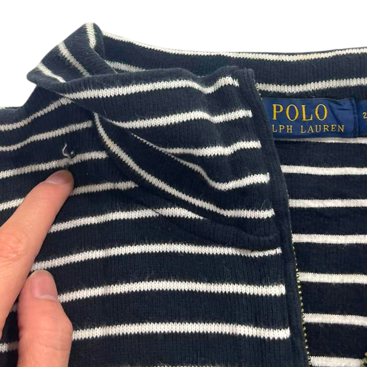 POLO RALPH LAUREN STRIPED QUARTER ZIP (2XL)