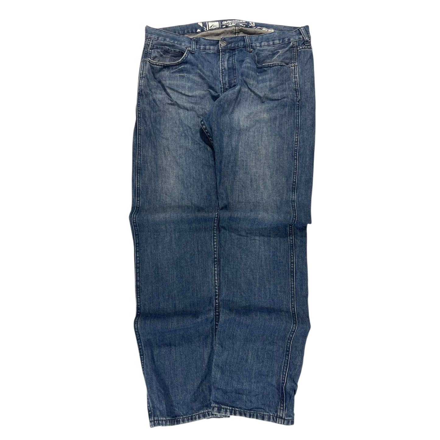 VINTAGE QUICKSILVER BAGGY BLUE DENIM JEANS WITH A RELAXED FIT (38)