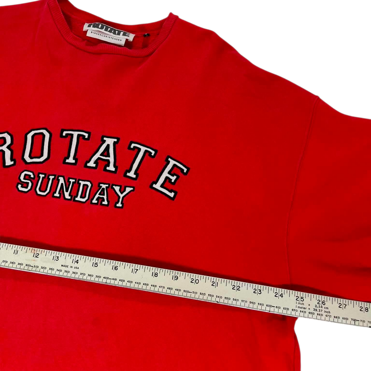 ROTARY RED SWEATSHIRT WITH EMBROIDERED LOGO (L)