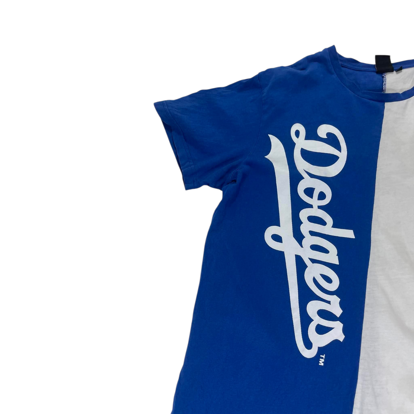 MAJESTIC ATHLETIC LOS ANGELES DODGERS BLUE & WHITE HALF TEE (L)