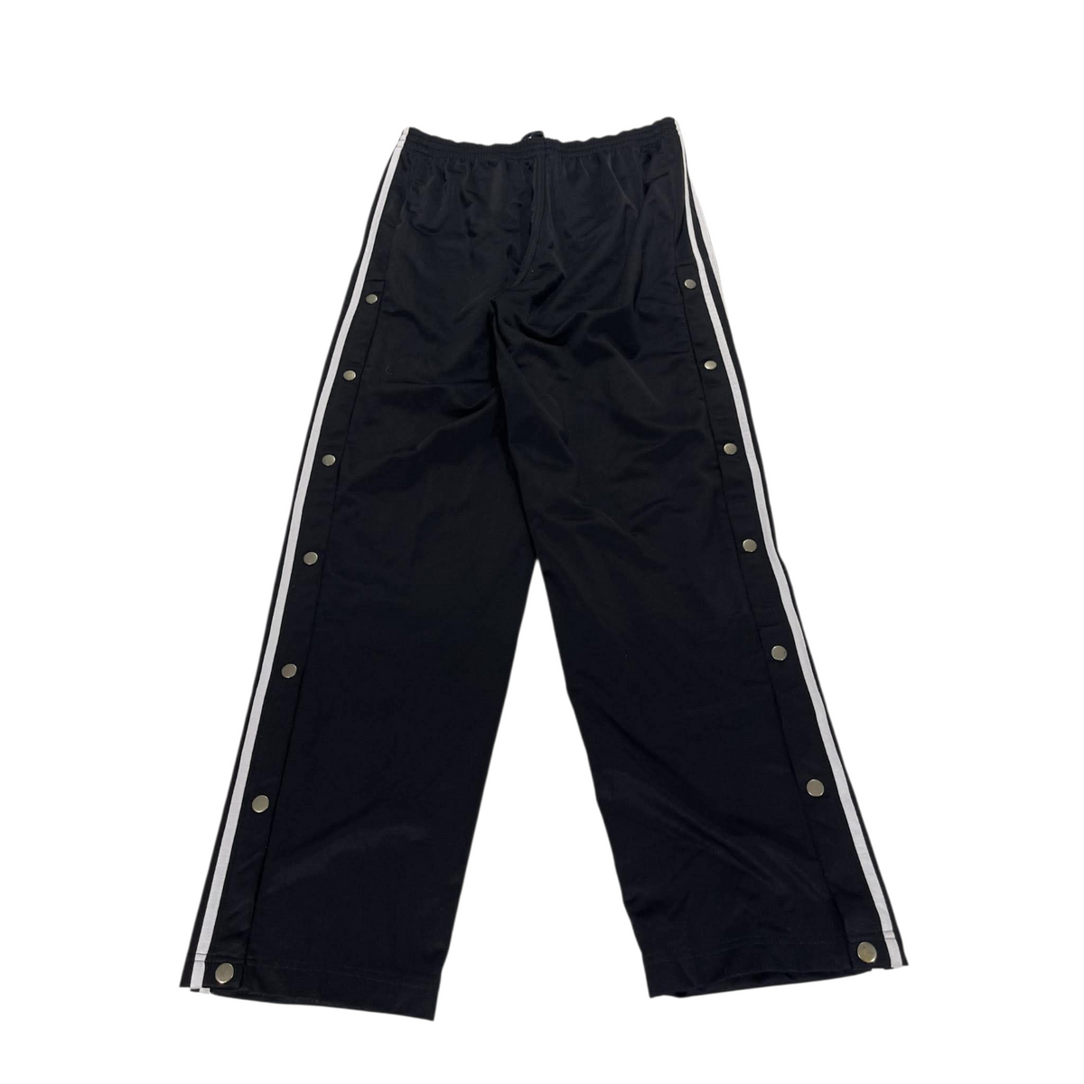 ADIDAS BLACK BUTTON TRACK PANTS⁴ (L)