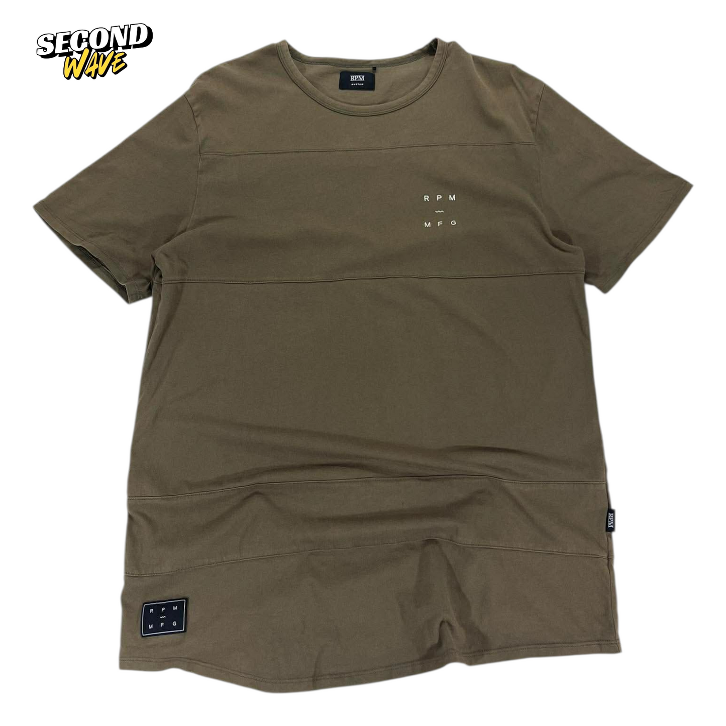 RPM MFG KHAKI COTTON T-SHIRT (M)