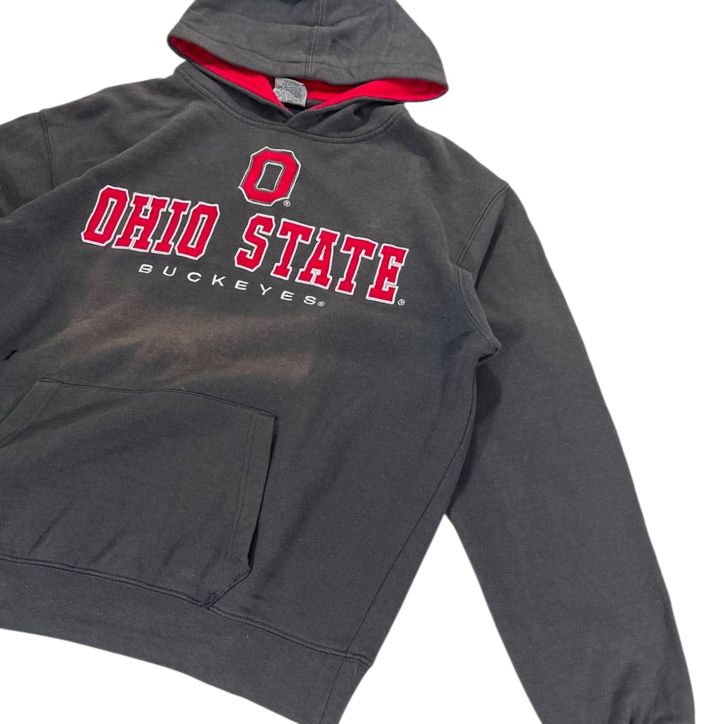 TRASHED FADED OHIO STATE BUCKEYES HOODIE (M)