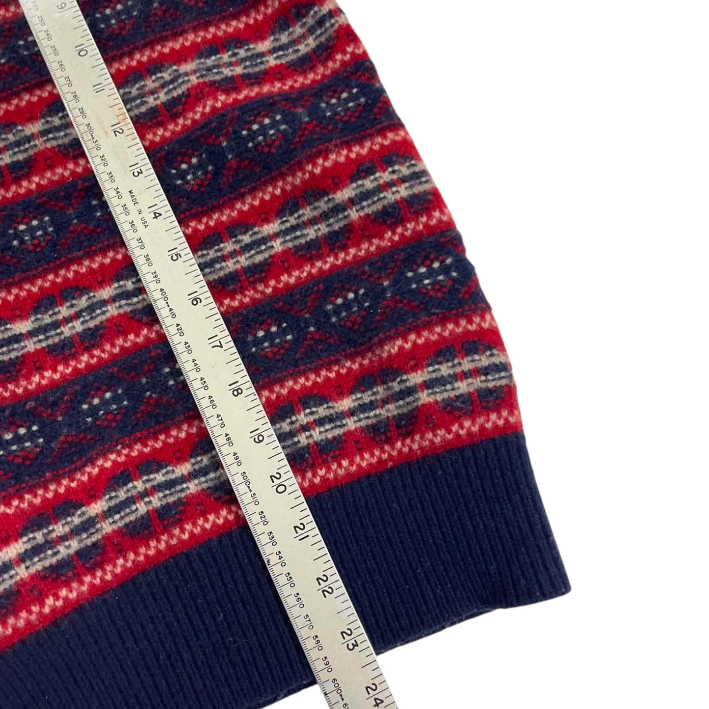 TOMMY HILFIGER RED AND NAVY BLUE SWEATER (S)