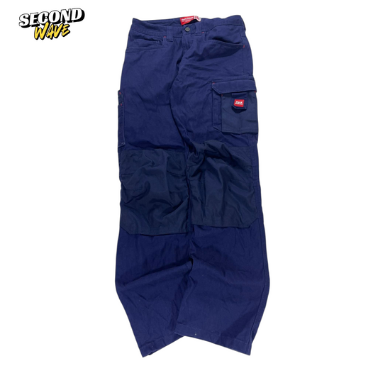HARD YAKKA NAVY BLUE CARGO PANTS (32)