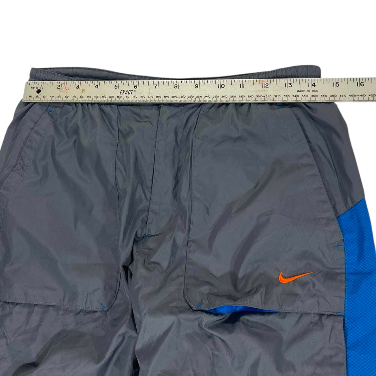 Y2K NIKE GRAY WITH BLUE HIT PANTS (L) ¹
