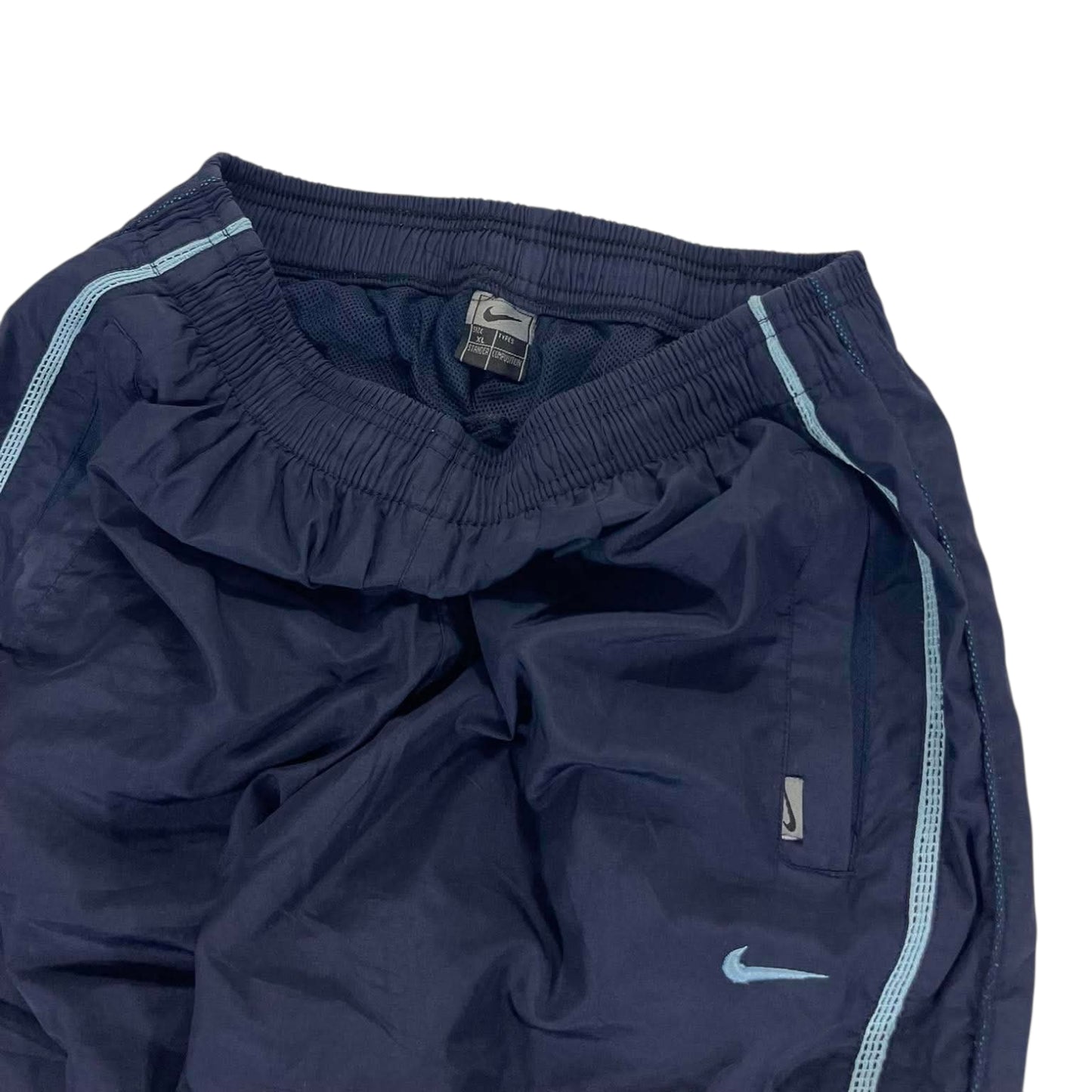 VINTAGE NIKE NAVY BLUE TRACK PANTS (L)