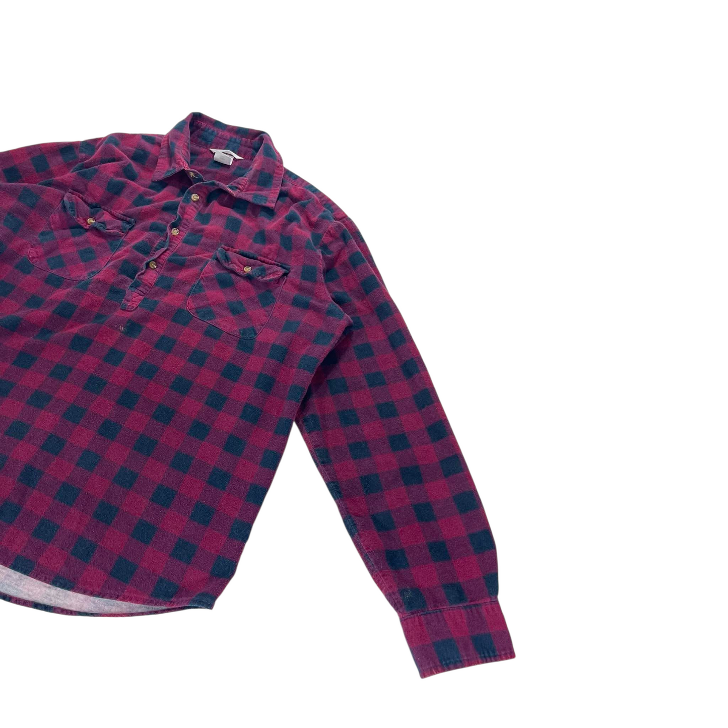 100% COTTON STRONGMAN PLAID BUTTON UP (XL)