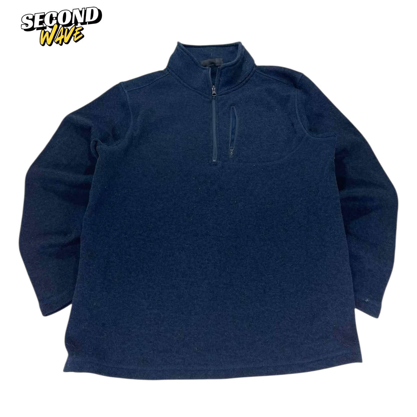 VINTAGE MATCH QUARTER ZIP FLEECE SWEATSHIRT (L)