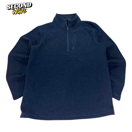 VINTAGE MATCH QUARTER ZIP FLEECE SWEATSHIRT (L)