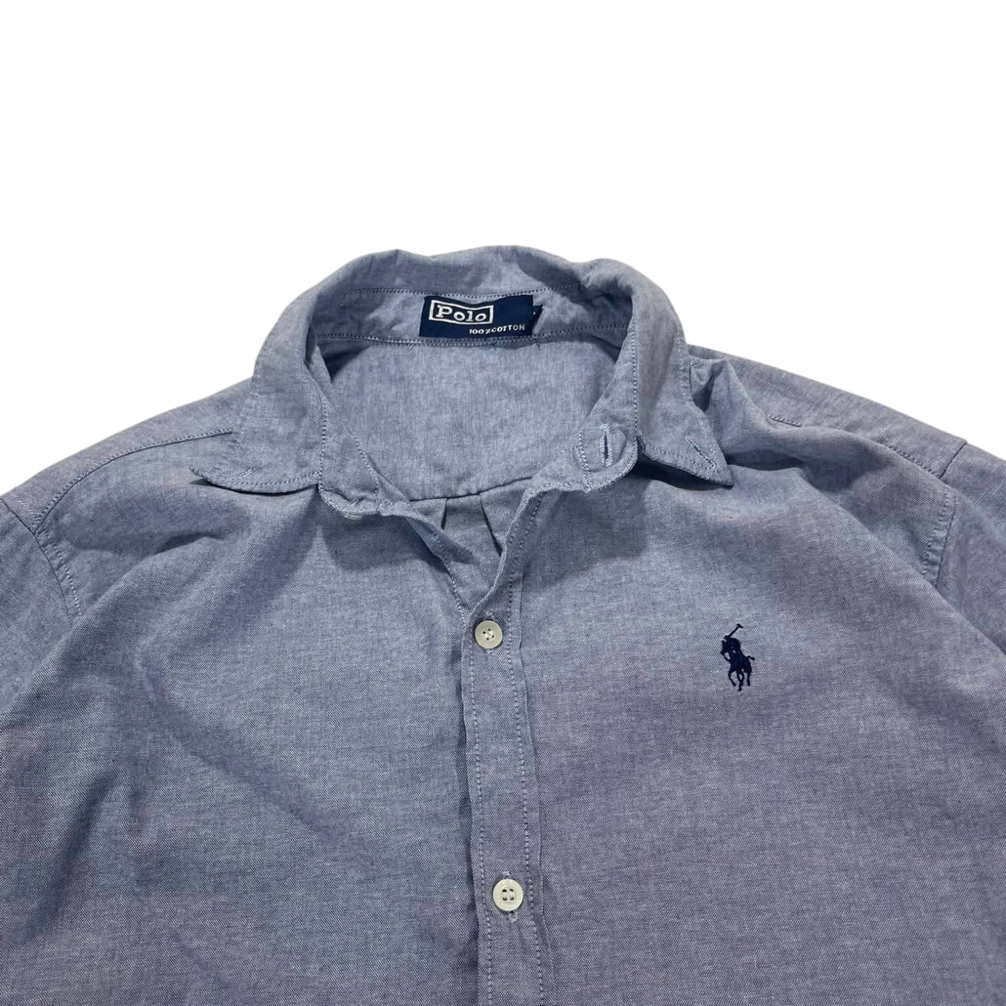 VINTAGE RALPH LAUREN BLUE BUTTON UP (M-L)